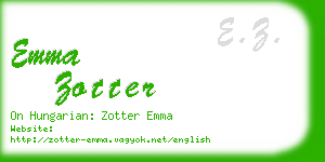 emma zotter business card